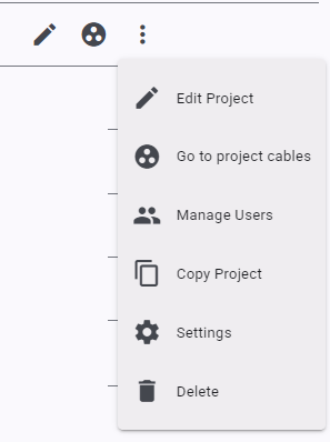 myCableEngineering projects table