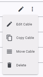 myCableEngineering cable schedule actions