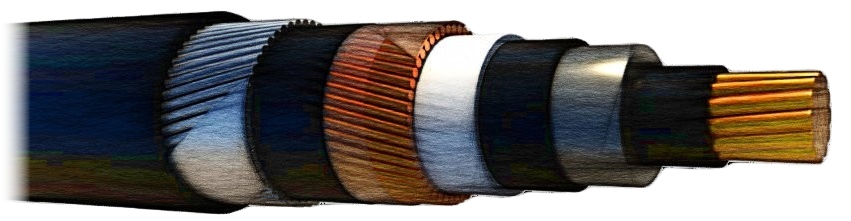 High-voltage single-core power cable construction sketch