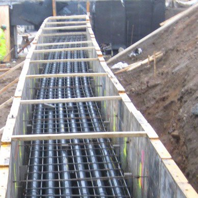 Duct bank installation for underground cable ducts